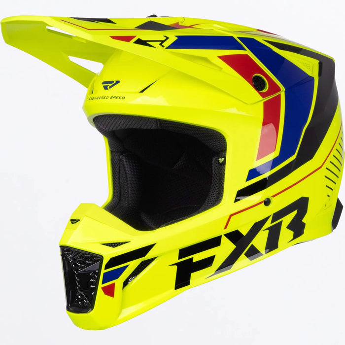 FXR Youth Apex MX Helmet - Voltage, front view