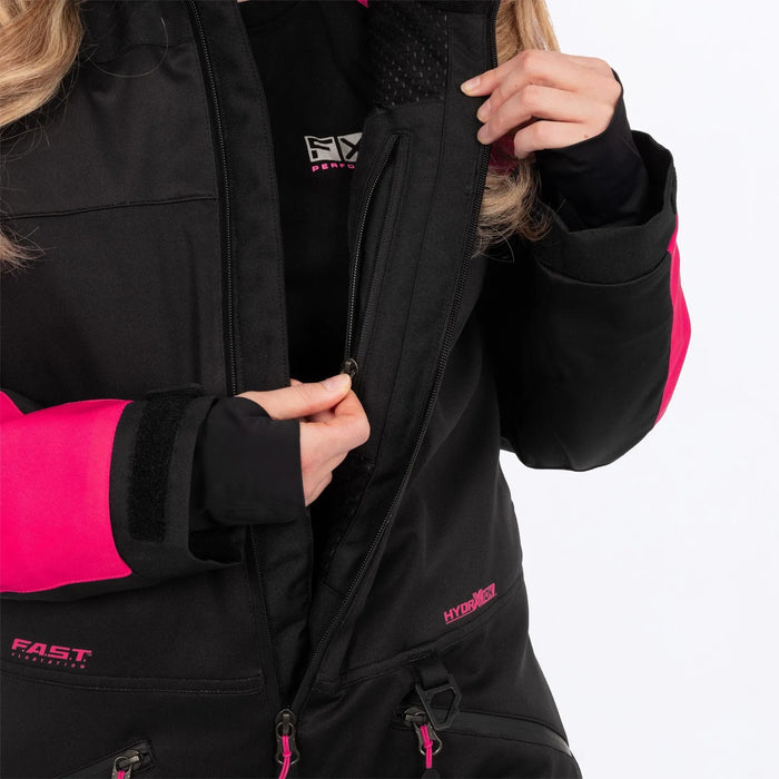 FXR Womens Revo F.A.S.T. Insulated Monosuit - Black/Razz, view 3