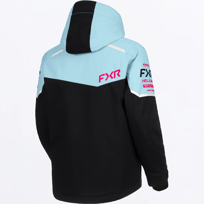 FXR Child Helium Jacket 2027 - Black/Maui Blue/Razz, view 2