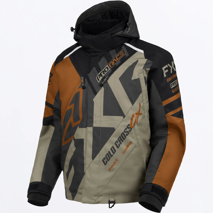 FXR Mens Cold Cross CX Jacket - Umber/Stone/Black, front view
