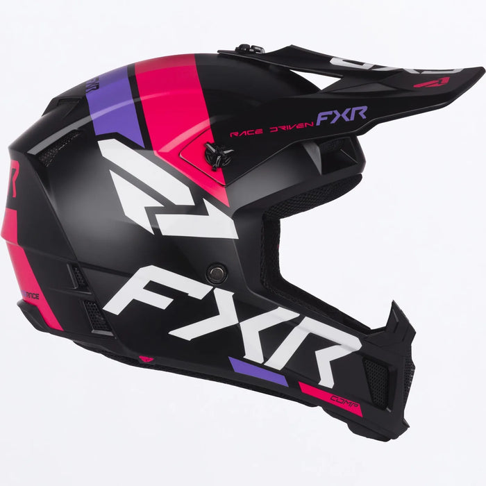 FXR Clutch MX Helmet - Razz/Lavender, view 4