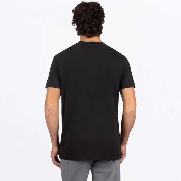 FXR Mens Mitered Premium T-Shirt - Black/Red, view 2