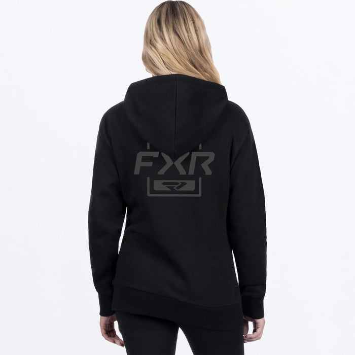 FXR Womens Mitered Cotton Pullover Hoodie - Black Ops, view 2