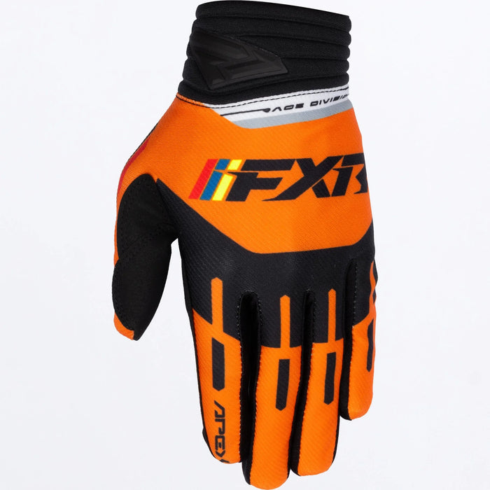 FXR Apex MX Glove - Orange/Black, front view