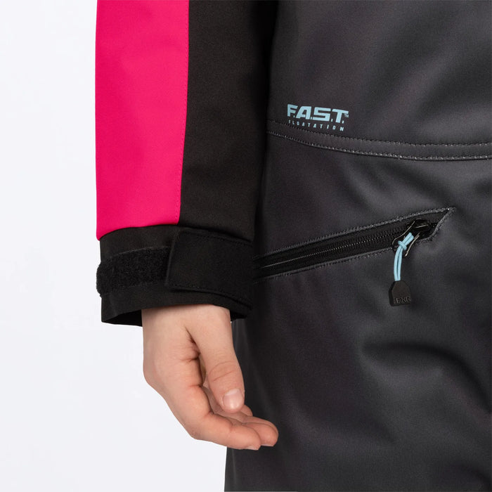 FXR Youth Revo Monosuit - Asphalt/Razz/Maui, view 4