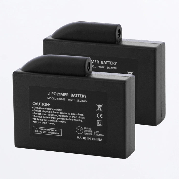 FXR Replacement Batteries - Black, front view