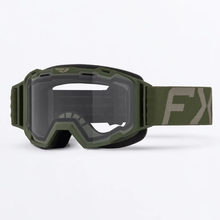 FXR Youth Maverick Clear Goggle 2027 - Army, view 2