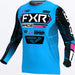FXR Podium MX Jersey 2025 - Cyan/Black/Pink, front view