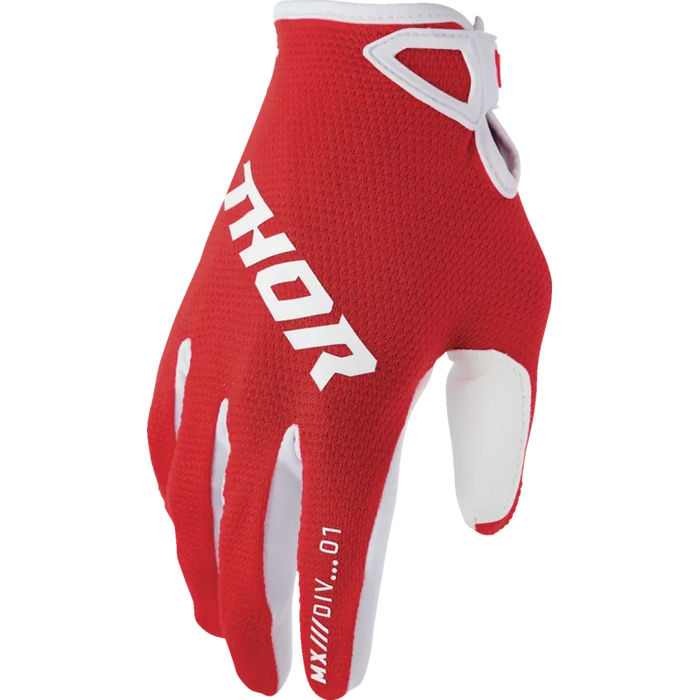 Thor Mens Ridemode Gloves - Red - Front