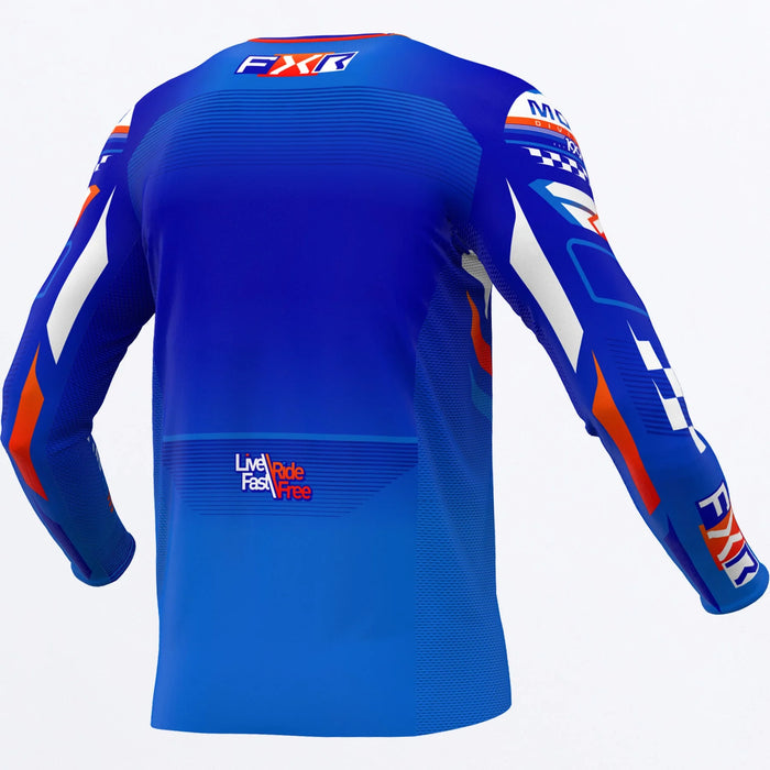 FXR Podium Gladiator MX Jersey 2025 - Blue/White/Nuke Red, view 2