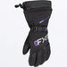 FXR Womens Fusion Glove 2027 - Black/Amethyst, front view