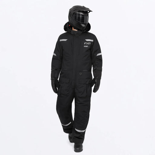 FXR Svalbard F.A.S.T. Insulated Monosuit - Black, front view