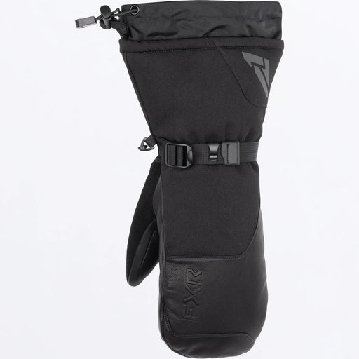 FXR Mens Hybrid Combat Mitt - Black, front view