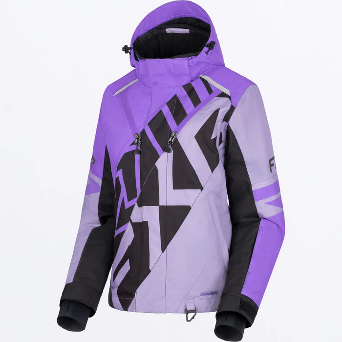 FXR Womens Cold Cross CX Jacket - Amethyst/Black, front view