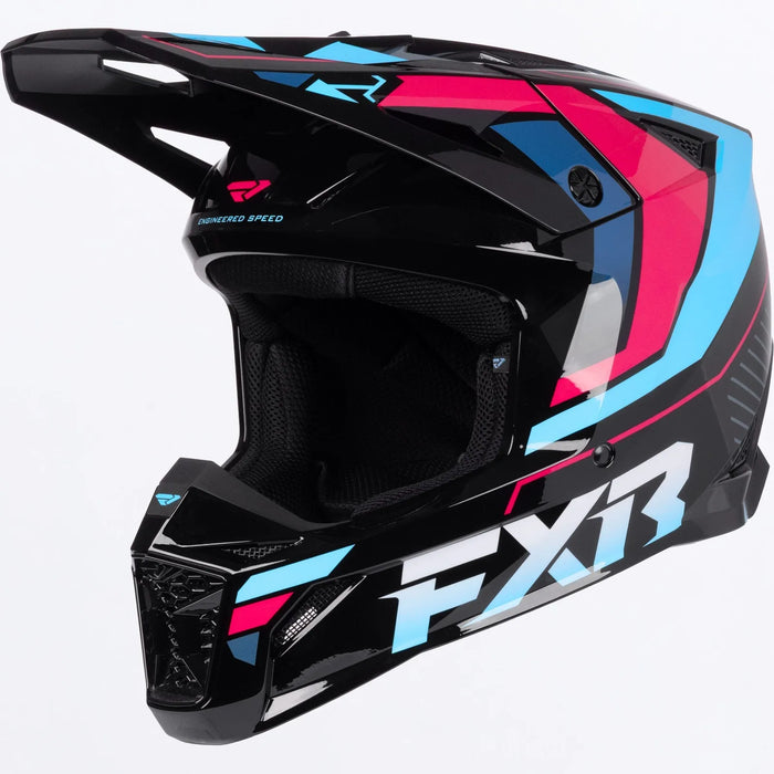 FXR Apex MX MIPS Helmet - Cyanide, front view