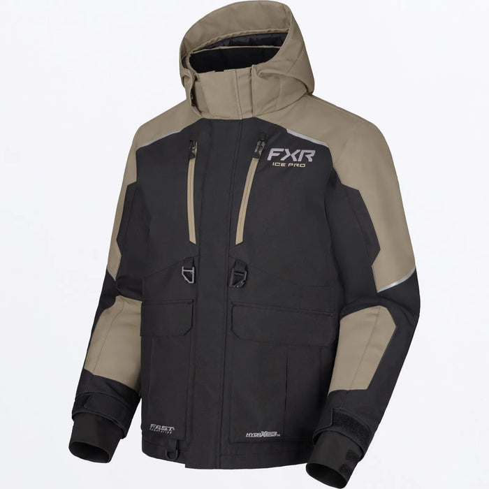 FXR Mens Excursion FX Jacket - Black/Canvas, front view