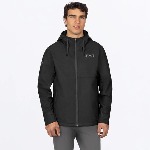 FXR Mens Hydrogen Softshell Jacket 2027 - Black/Grey, front view