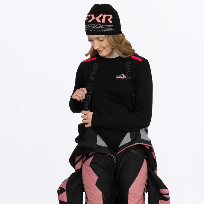 FXR Womens Cold Cross CX F.A.S.T. Monosuit - Black/Rose, view 12