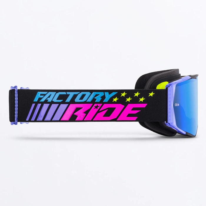 FXR Factory Ride MX Goggle - Black/Sky/Purple, view 4