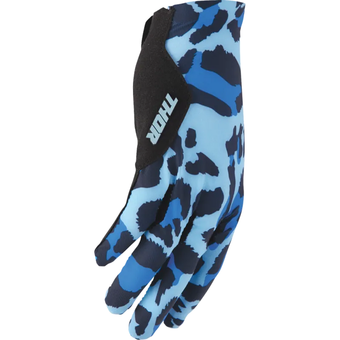 Thor Mens Sportmode Gloves - Cheetah Blue/Midnight - Front