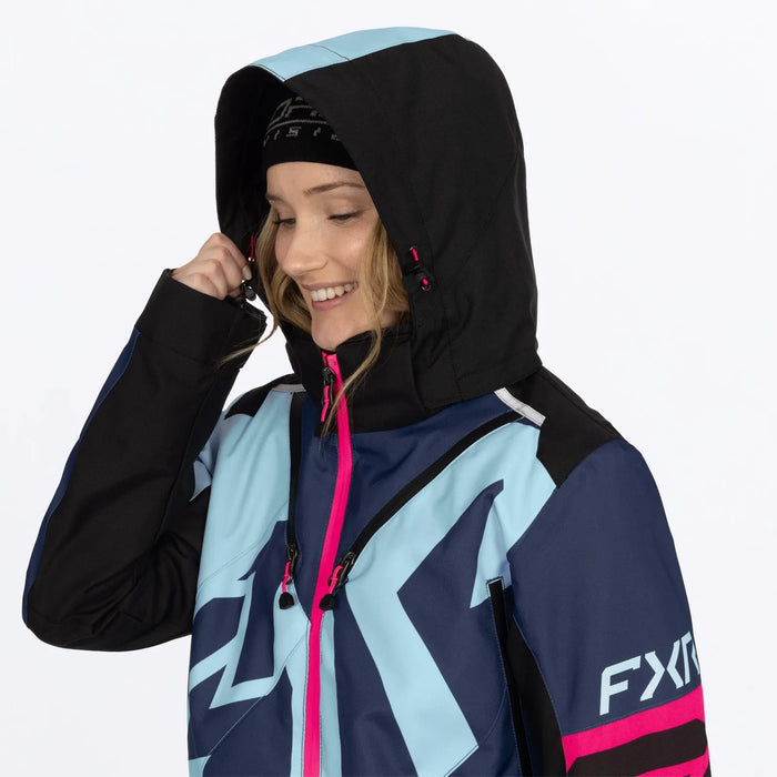 FXR Womens Cold Cross CX F.A.S.T. Monosuit - Midnight/Maui/Razz, view 7