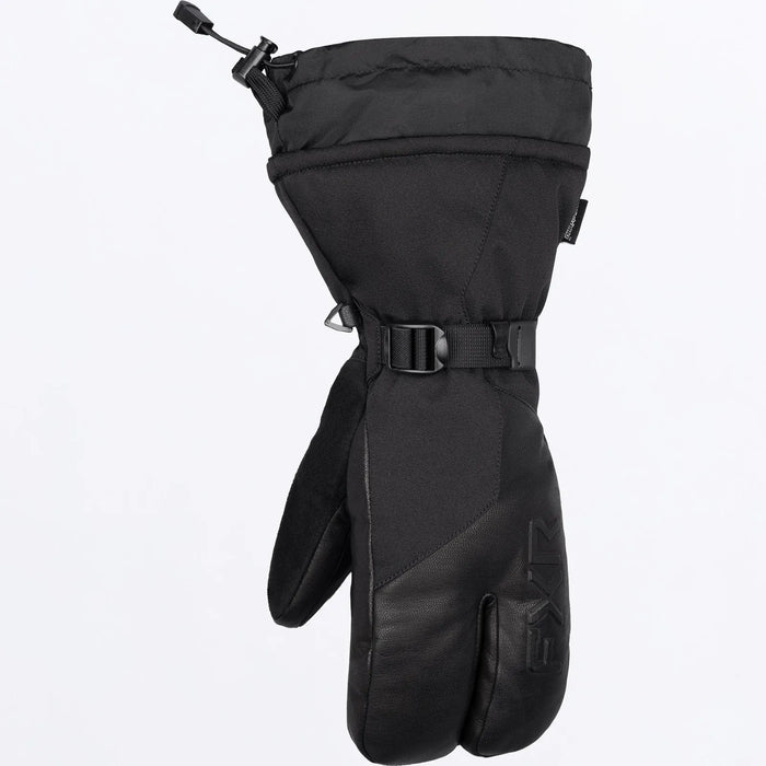 FXR Mens Hybrid Claw Mitt - Black, front view