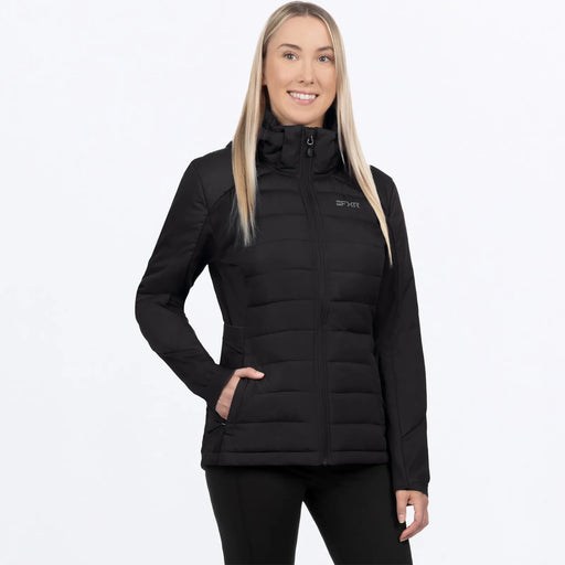 FXR Womens Phoenix Windproof Quilted Jacket - Black, front view