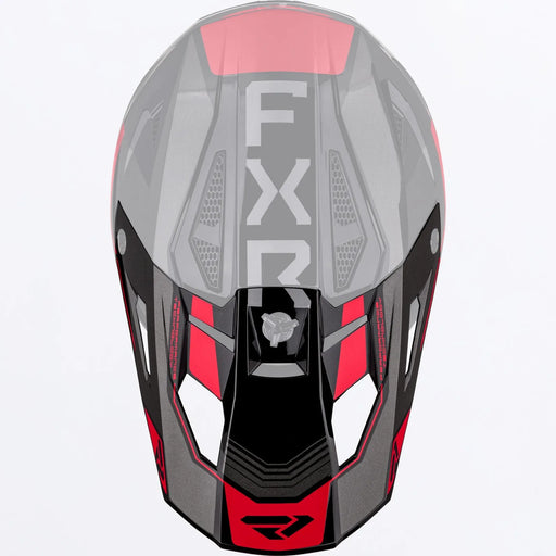 FXR Apex Snow Helmet Peak - Red, front view