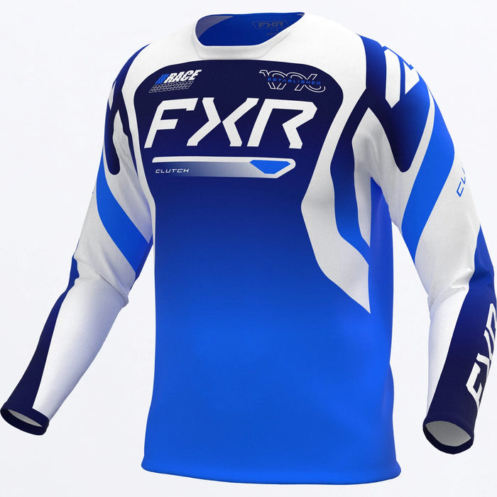 FXR Clutch MX Jersey 2027 - Blue/Navy/White, front view