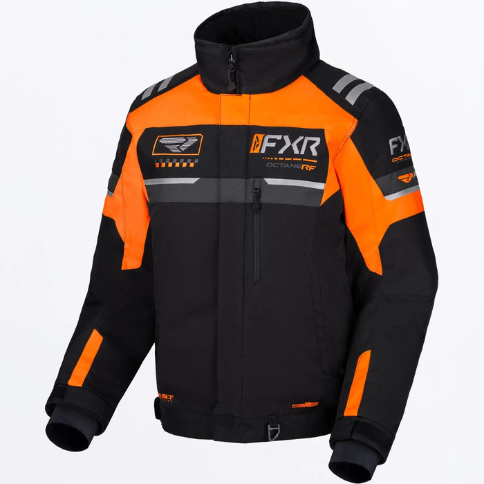 FXR Mens Octane RF Jacket - Black/Orange, front view