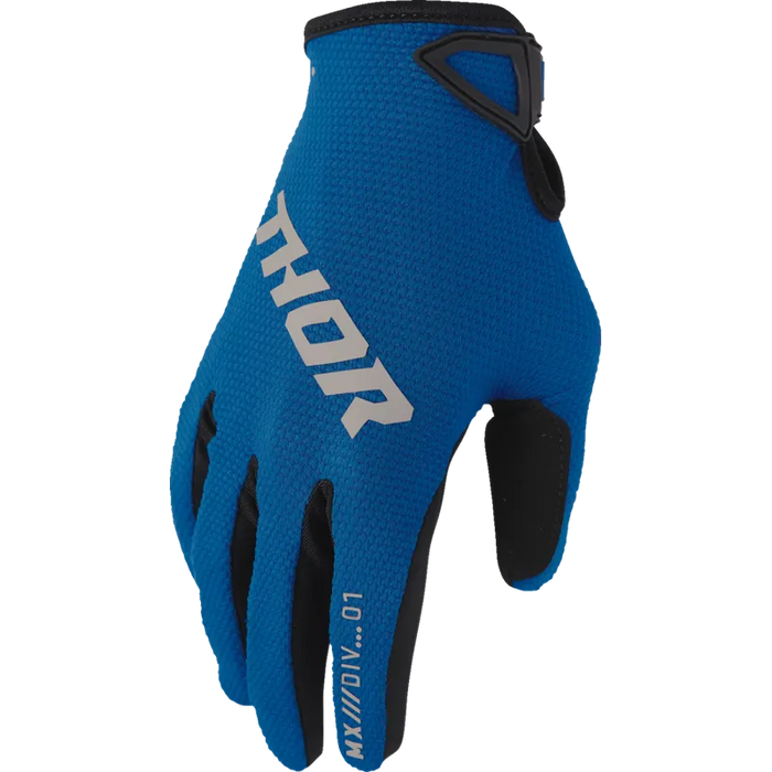 Thor Youth Ridgemode Gloves - Blue - Front
