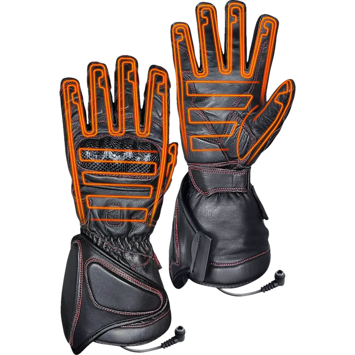 Gerbing Mens 12V Extreme Hard Knuckle Heated Gloves - Black - Front