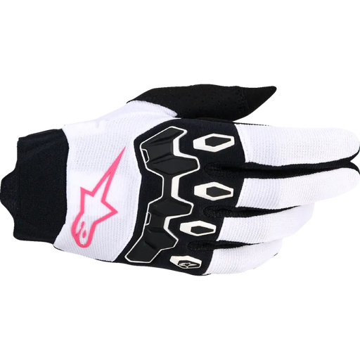 Alpinestars Womens Stella Full Bore V2 Gloves - White/Fluo Pink/Black - Front