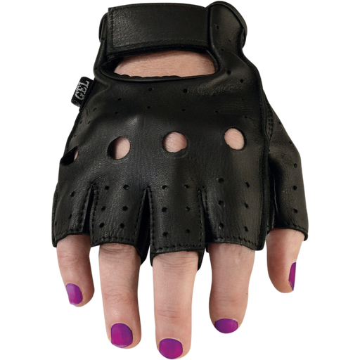 Z1R Womens 243 Half Gloves - Black