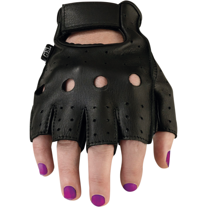Z1R Womens 243 Half Gloves - Black