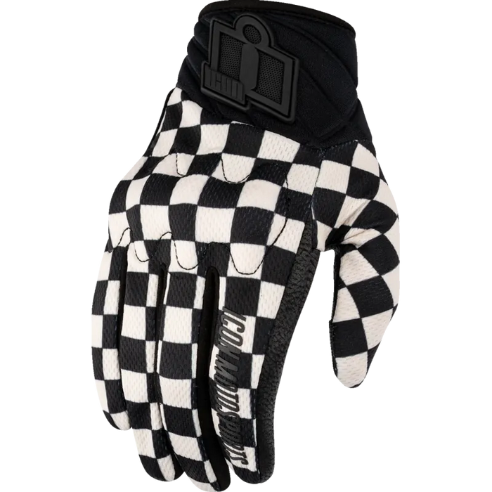 Icon Womens Anthem 3 Gloves - Checker - Front
