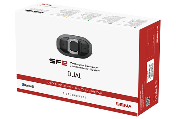 Sena SF2 Motorcycle Bluetooth Communication System with HD Dual Speakers