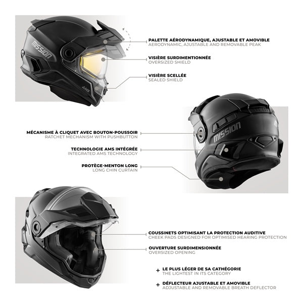 CKX Mission AMS Verve Full-Face Helmet with Electric Double Lens
