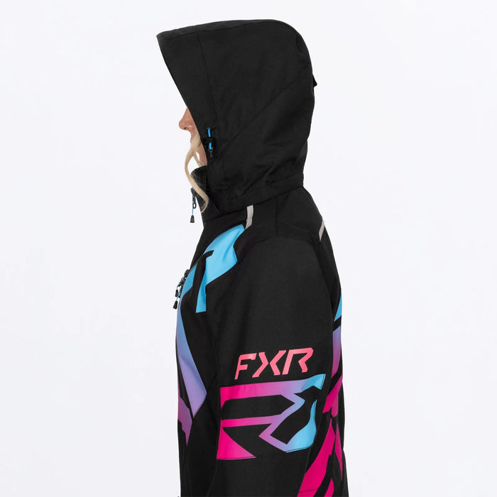 FXR Womens Cold Cross CX F.A.S.T. Monosuit - Black/Razz-Blue Fade, view 10