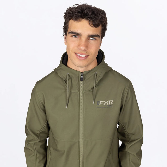 FXR Mens Hydrogen Softshell Jacket 2027 - Moss/Stone, view 4