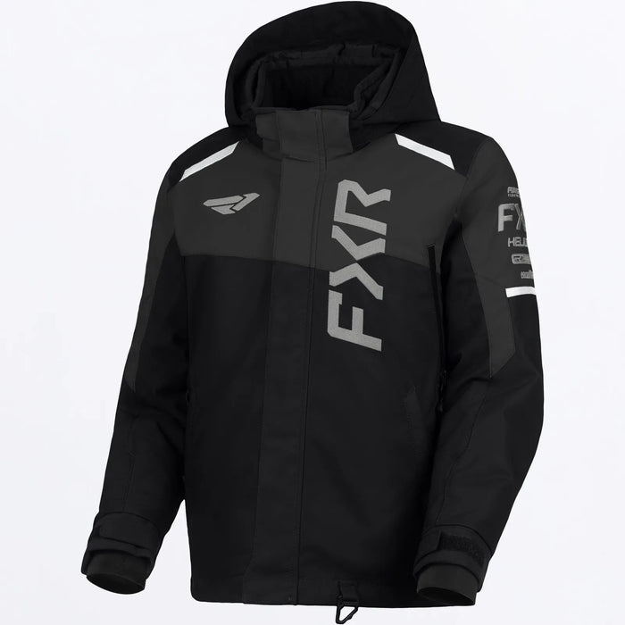 FXR Child Helium Jacket 2027 - Black/Asphalt, front view