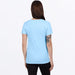 FXR Womens Mitered Premium T-Shirt - Sky Blue/Navy, view 3