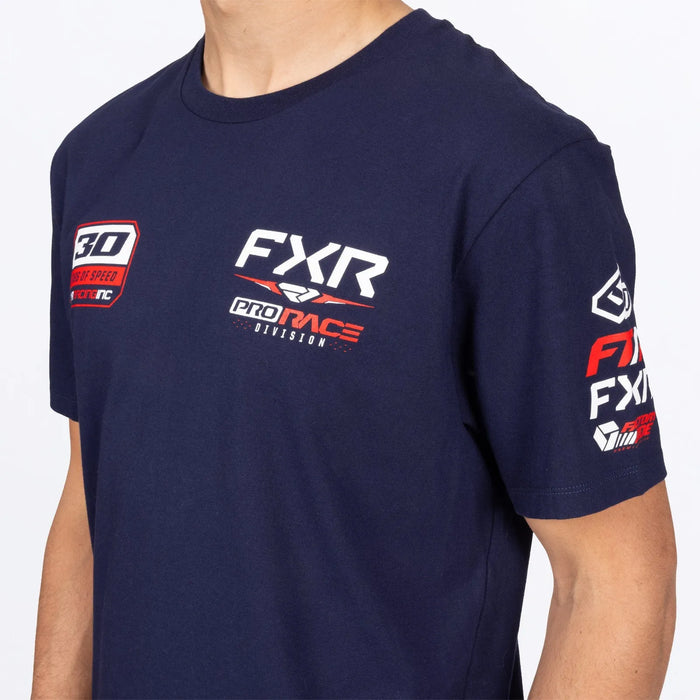 FXR Mens Race Division Premium T-Shirt - Navy/Red, view 4