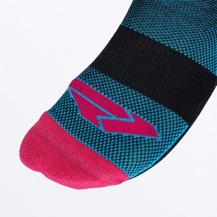 FXR Moto Sock - Sky/Razz, view 2