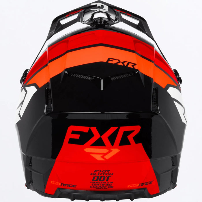 FXR Clutch MX Helmet - Red/Orange, view 3