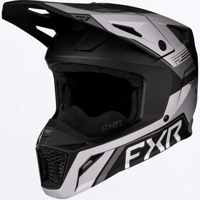 FXR Apex Snow Helmet - Grey/Titanium, front view