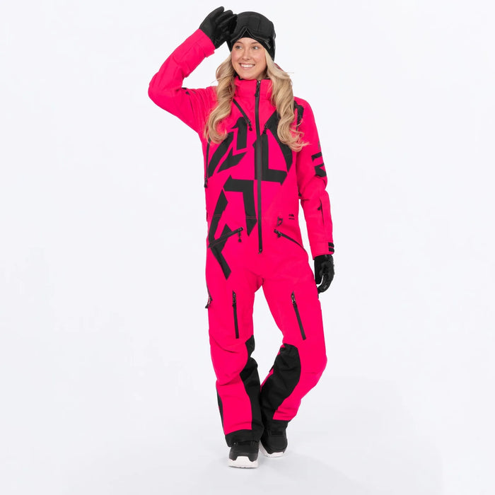 FXR Womens Cold Cross CX Lite Monosuit 2027 - Razz, front view