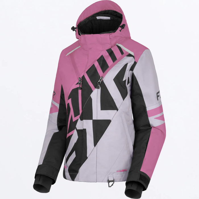 FXR Womens Cold Cross CX Jacket - Blush/Black, front view