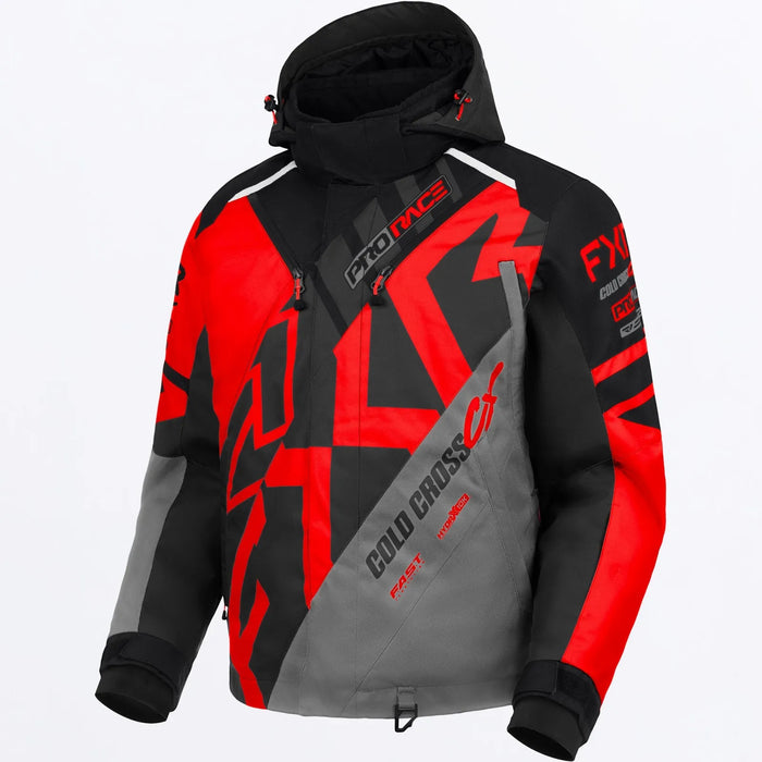 FXR Mens Cold Cross CX Jacket - Red/Ti/Black, front view