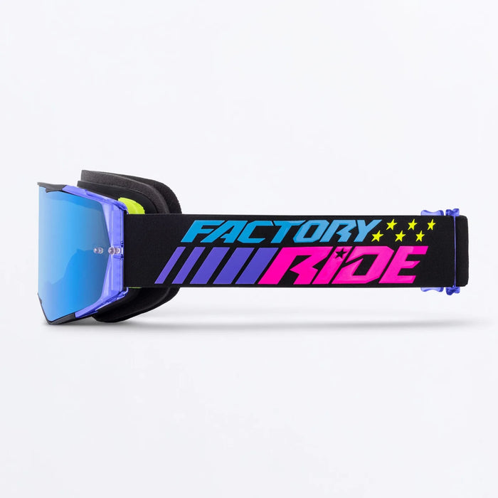 FXR Factory Ride MX Goggle - Black/Sky/Purple, view 2